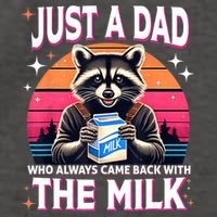 Cute Raccoon Just A Dad Who Always Came Back With The Milk Vector Backpack