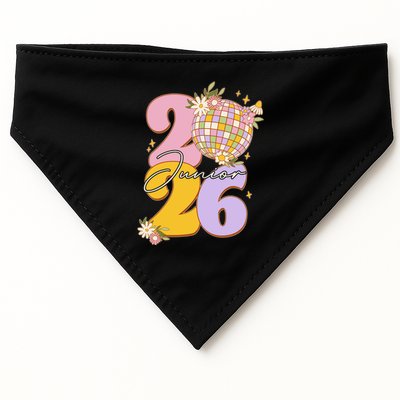 Cute Retro Junior 2026 Disco Ball Flowers USA-Made Doggie Bandana