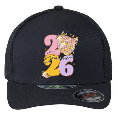 Cute Retro Junior 2026 Disco Ball Flowers Flexfit Unipanel Trucker Cap