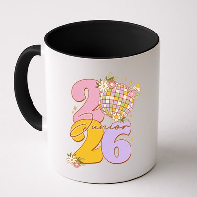 Cute Retro Junior 2026 Disco Ball Flowers Mug