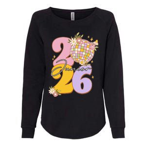 Cute Retro Junior 2026 Disco Ball Flowers Womens California Wash Sweatshirt