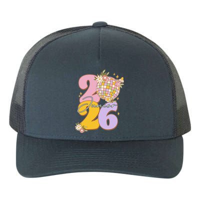 Cute Retro Junior 2026 Disco Ball Flowers Yupoong Adult 5-Panel Trucker Hat