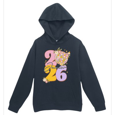 Cute Retro Junior 2026 Disco Ball Flowers Urban Pullover Hoodie