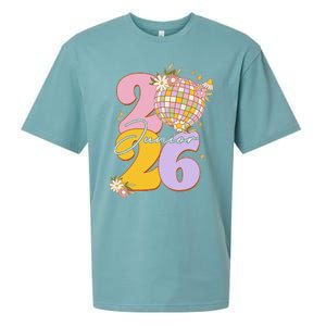 Cute Retro Junior 2026 Disco Ball Flowers Sueded Cloud Jersey T-Shirt