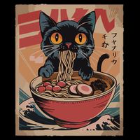 Cat Ramen Japanese Funny Graphic Kawaii Cat Anime City Backpack