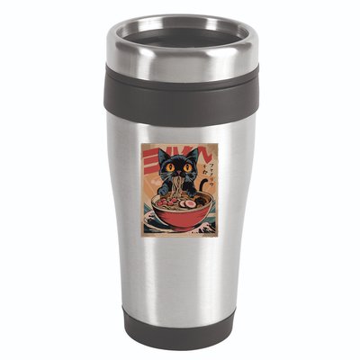 Cat Ramen Japanese Funny Graphic Kawaii Cat Anime 16oz Travel Tumbler