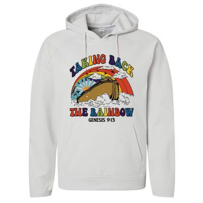 Christian Rainbow Jesus Rainbow Performance Fleece Hoodie