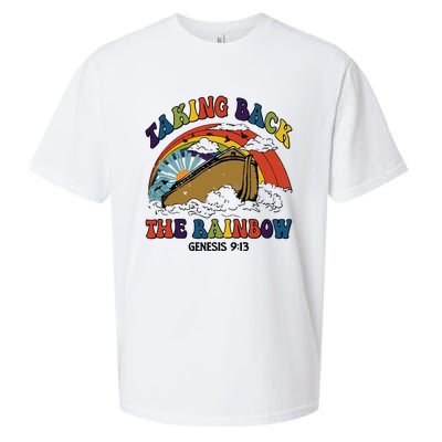 Christian Rainbow Jesus Rainbow Sueded Cloud Jersey T-Shirt