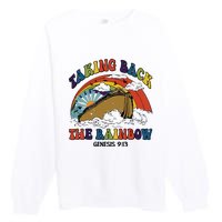 Christian Rainbow Jesus Rainbow Premium Crewneck Sweatshirt