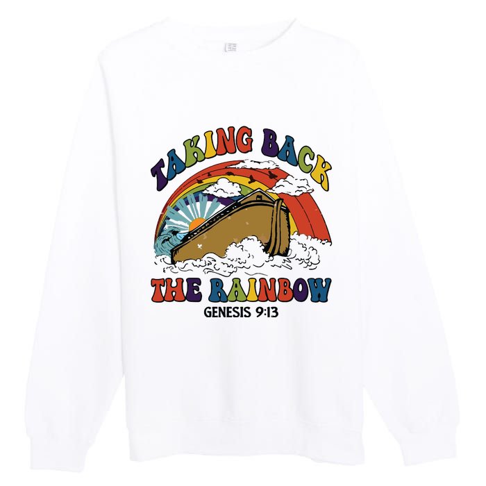 Christian Rainbow Jesus Rainbow Premium Crewneck Sweatshirt