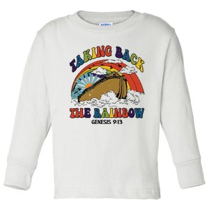 Christian Rainbow Jesus Rainbow Toddler Long Sleeve Shirt