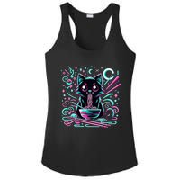 Cat Retro Japanese Noodles Aesthetic Kawaii Cat Ladies PosiCharge Competitor Racerback Tank