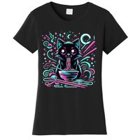 Cat Retro Japanese Noodles Aesthetic Kawaii Cat Women's T-Shirt