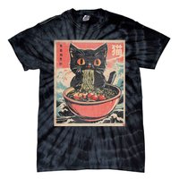 Cat Ramen Japanese Kawaii Cat Anime Tie-Dye T-Shirt