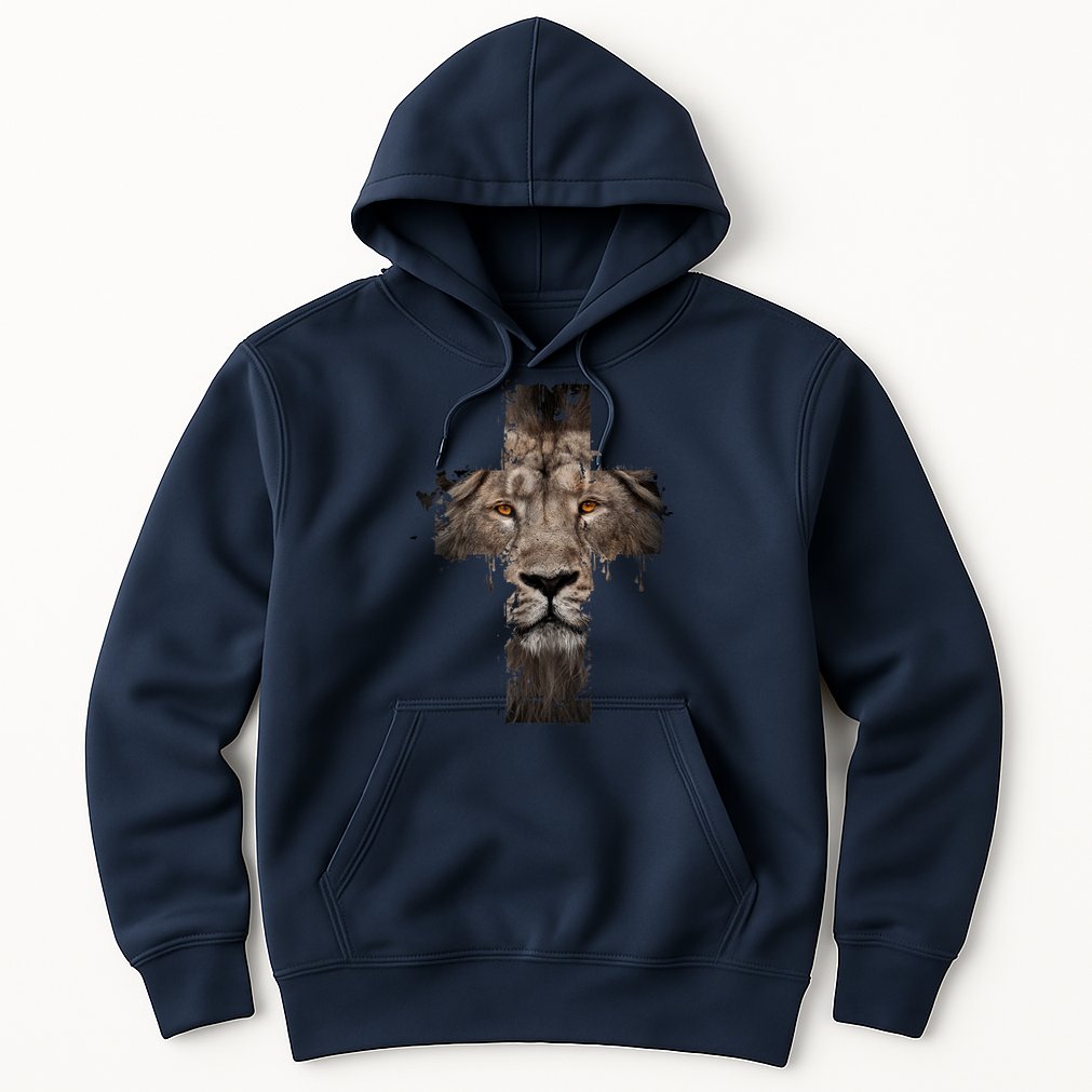 Christian Religious Jesus The Lion Of Judah Cross Retro Hoodie