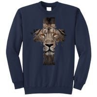 Christian Religious Jesus The Lion Of Judah Cross Retro Sweatshirt