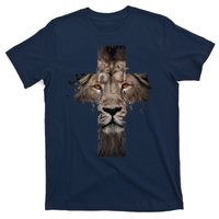 Christian Religious Jesus The Lion Of Judah Cross Retro T-Shirt