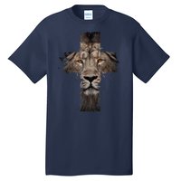 Christian Religious Jesus The Lion Of Judah Cross Retro Tall T-Shirt