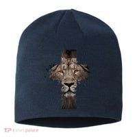 Christian Religious Jesus The Lion Of Judah Cross Retro Sustainable Beanie