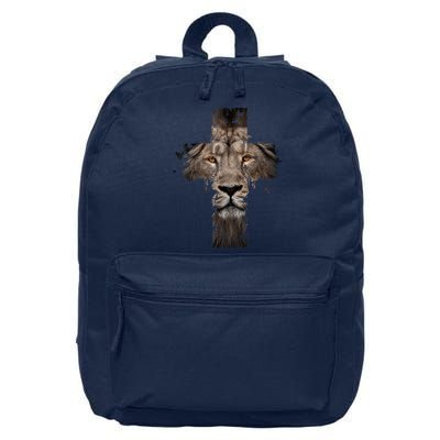 Christian Religious Jesus The Lion Of Judah Cross Retro 16 in Basic Backpack