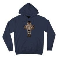 Christian Religious Jesus The Lion Of Judah Cross Retro Tall Hoodie