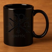 Chi Rho Jesus Christ Christian Ancient Monogram Gift 11oz C Handle Ceramic Mug