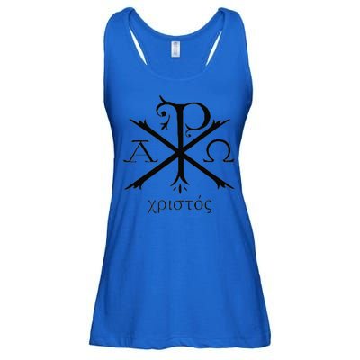 Chi Rho Jesus Christ Christian Ancient Monogram Gift Ladies Essential Flowy Tank