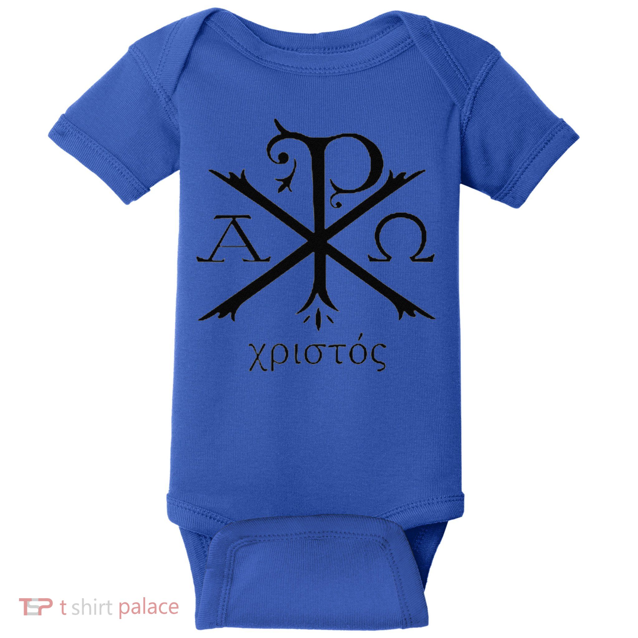 Chi Rho Jesus Christ Christian Ancient Monogram Gift Baby Bodysuit