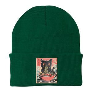 Cat Ramen Japanese Funny Kawaii Cat Anime Knit Cap Winter Beanie