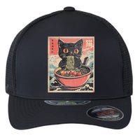 Cat Ramen Japanese Funny Kawaii Cat Anime Flexfit Unipanel Trucker Cap