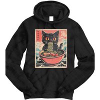 Cat Ramen Japanese Funny Kawaii Cat Anime Tie Dye Hoodie