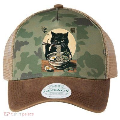 Cat Ramen Japanese Funny Graphic Kawaii Cat Anime Gifts Legacy Tie Dye Trucker Hat