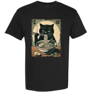 Cat Ramen Japanese Funny Graphic Kawaii Cat Anime Gifts Garment-Dyed Heavyweight T-Shirt