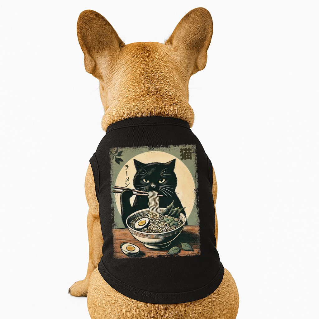 Cat Ramen Japanese Funny Graphic Kawaii Cat Anime Gifts Doggie Tank
