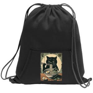 Cat Ramen Japanese Funny Graphic Kawaii Cat Anime Gifts Sweatshirt Cinch Pack Bag