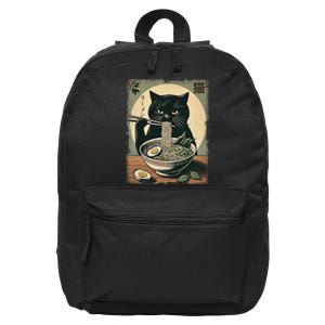 Cat Ramen Japanese Funny Graphic Kawaii Cat Anime Gifts 16 in Basic Backpack