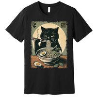 Cat Ramen Japanese Funny Graphic Kawaii Cat Anime Gifts Premium T-Shirt