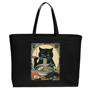 Cat Ramen Japanese Funny Graphic Kawaii Cat Anime Gifts Cotton Canvas Jumbo Tote