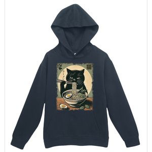 Cat Ramen Japanese Funny Graphic Kawaii Cat Anime Gifts Urban Pullover Hoodie