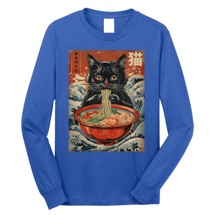 Cat Ramen Japanese Kawaii Cat Anime Long Sleeve Shirt