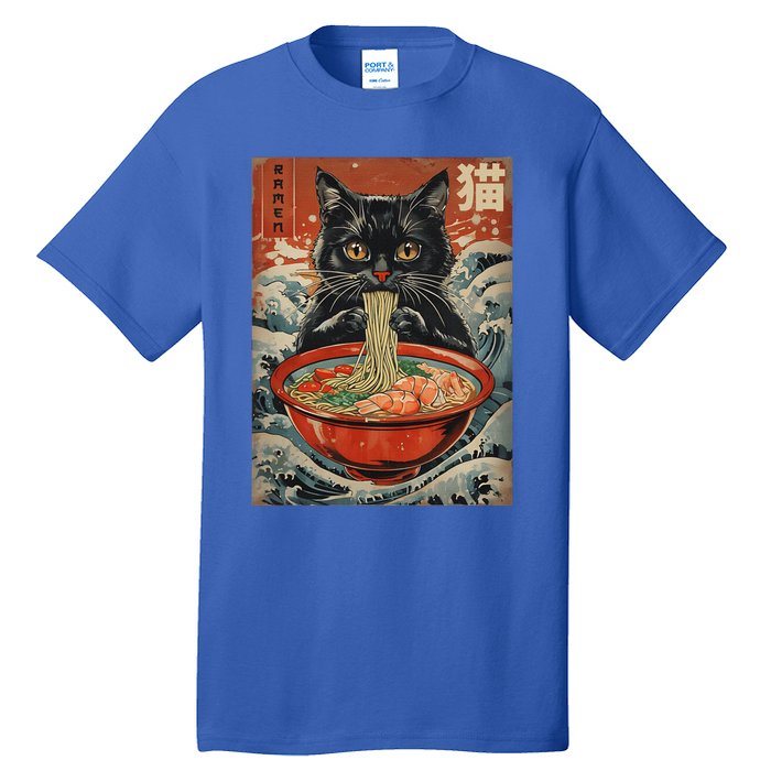 Cat Ramen Japanese Kawaii Cat Anime Tall T-Shirt