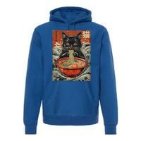 Cat Ramen Japanese Kawaii Cat Anime Premium Hoodie