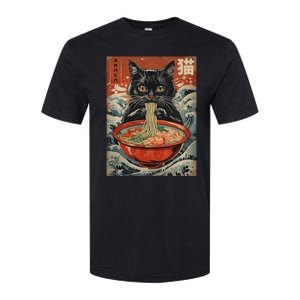 Cat Ramen Japanese Kawaii Cat Anime Softstyle CVC T-Shirt