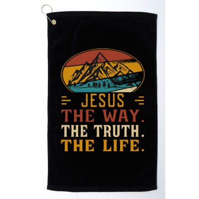 Christ Retro Jesus The Way Platinum Collection Golf Towel