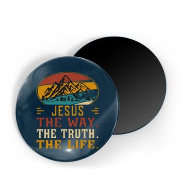 Christ Retro Jesus The Way Magnet