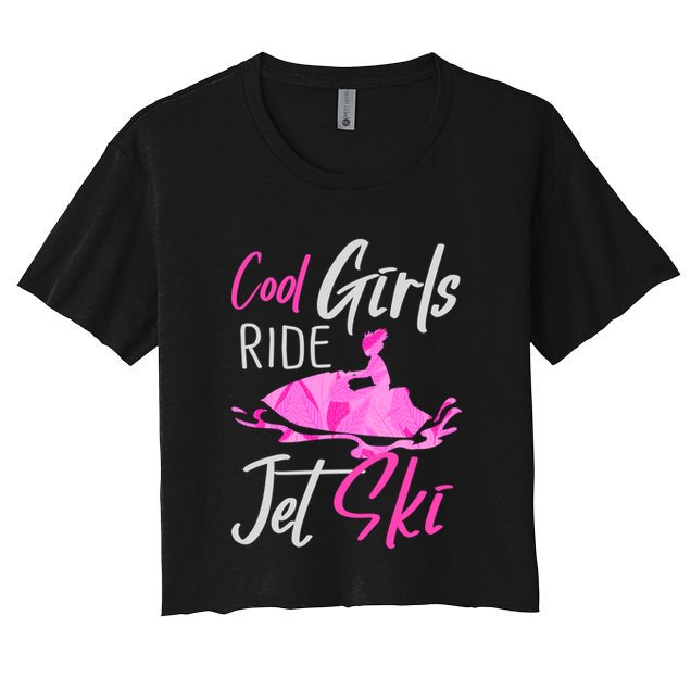 Cool Ride Jet Ski Water Sport Funny Jetski Cute Gift Crop Top