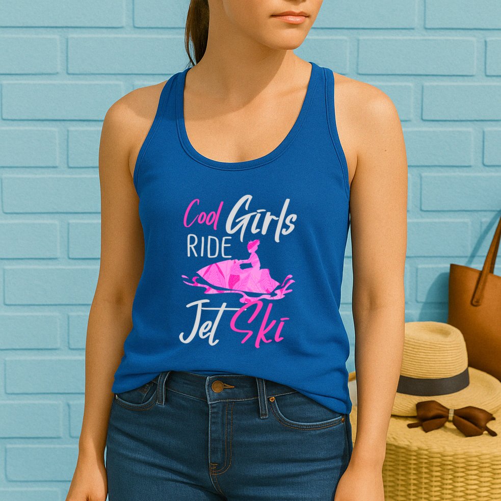 Cool Ride Jet Ski Water Sport Funny Jetski Cute Gift Womens Tank Top