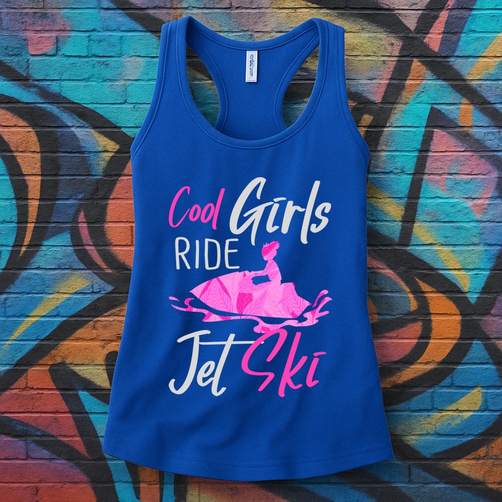 Cool Ride Jet Ski Water Sport Funny Jetski Cute Gift Womens Tank Top