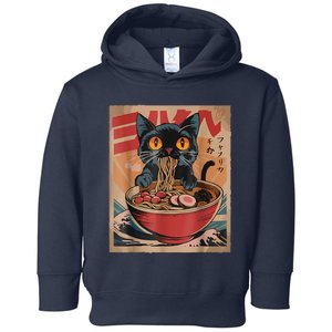 Cat Ramen Japanese Funny Graphic Tees Kawaii Cat Anime Toddler Hoodie