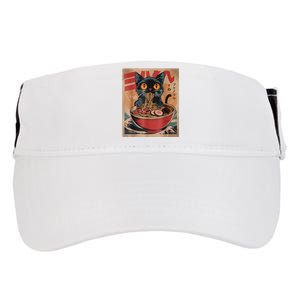 Cat Ramen Japanese Funny Graphic Tees Kawaii Cat Anime Adult Drive Performance Visor